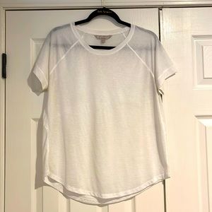 Athleta Sheer White Tee
